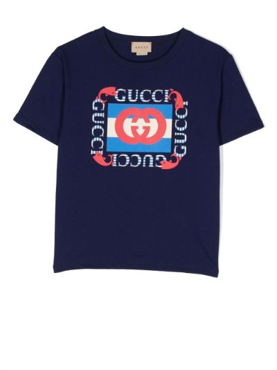 cotton logo print T-shirt | Gucci Kids | Eraldo.com