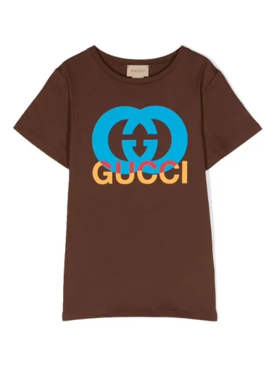 Gucci Kids interlocking G logo cotton T shirt Eraldo FR