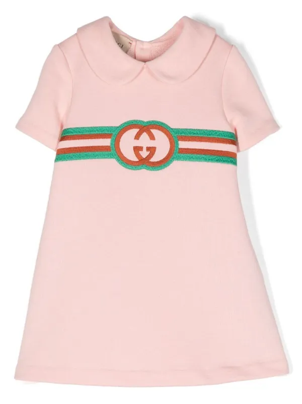 Interlocking G embroidered dress Gucci Kids
