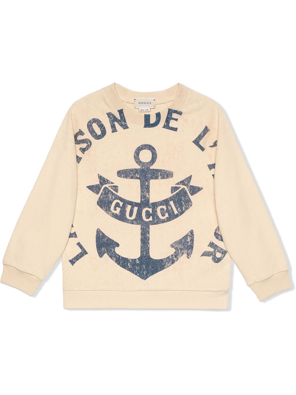 Fru snesevis flydende slogan-print sweatshirt | Gucci Kids | Eraldo.com