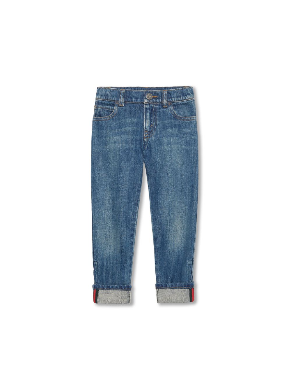 Web detail straight leg jeans | Gucci 