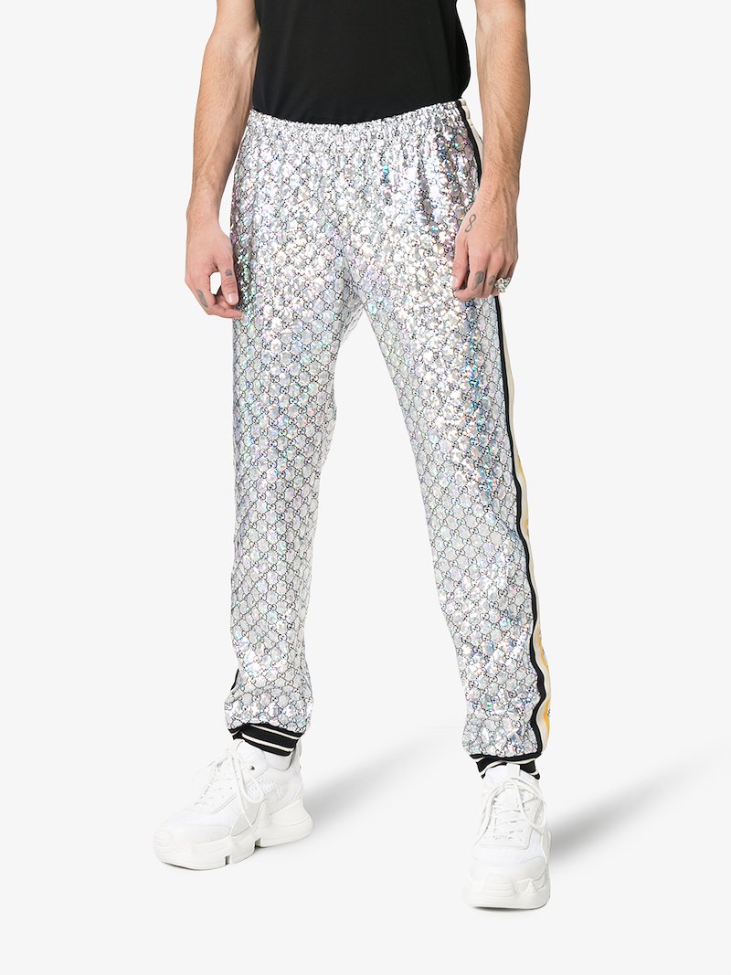 gucci pants with stripe