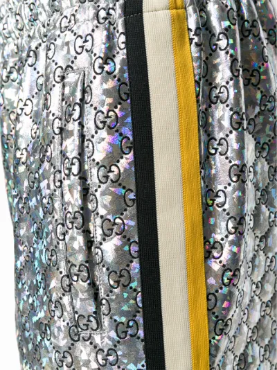 laminated sparkling gg jersey jogging pant