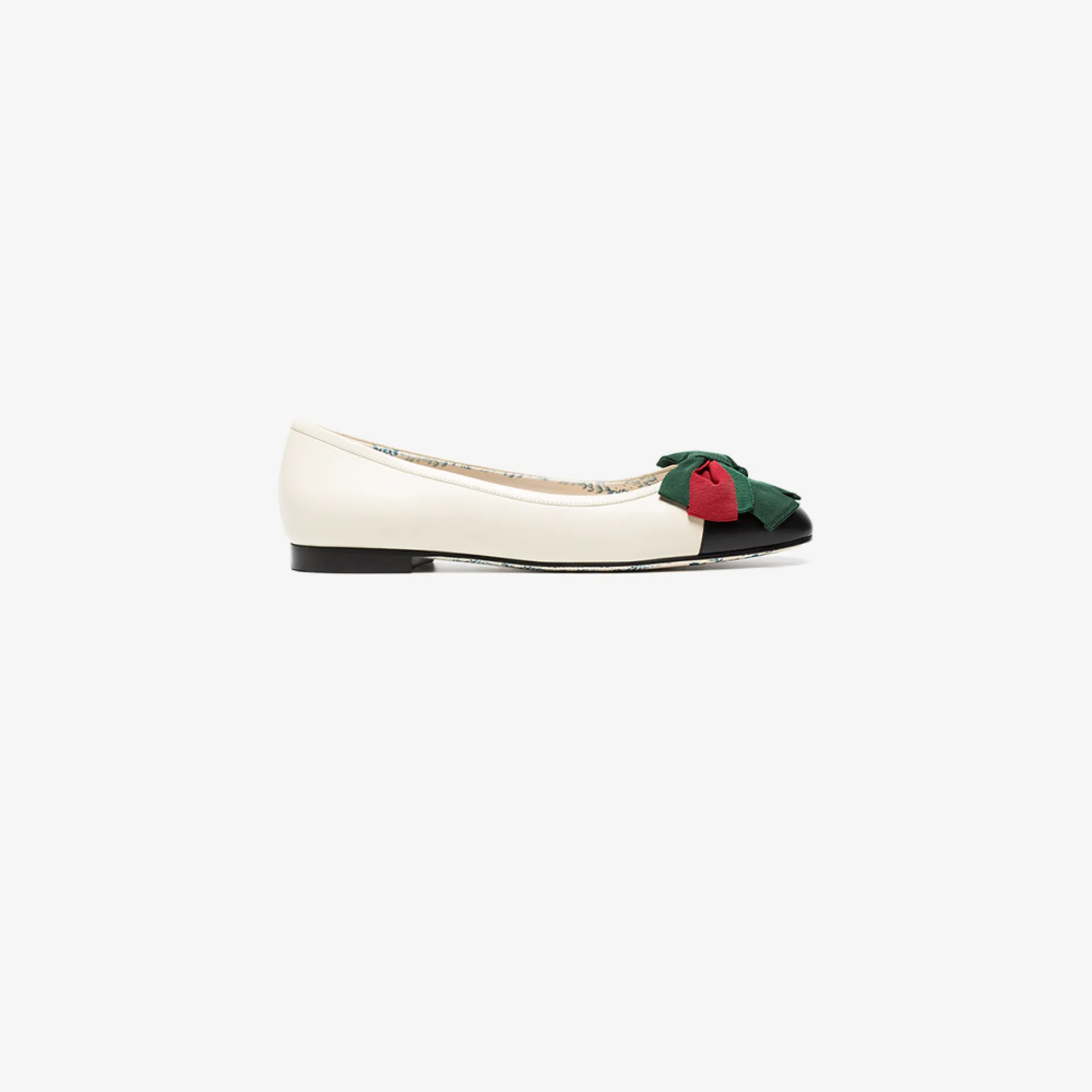 gucci leather ballet flat with bow