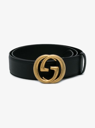 Gucci Leather belt with interlocking G buckle | Browns