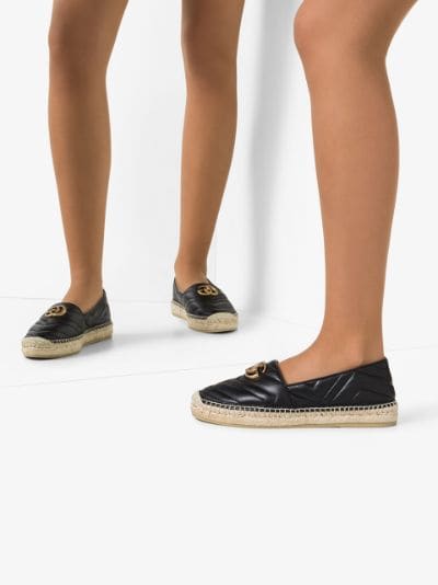 Gucci Leather espadrille with Double G 