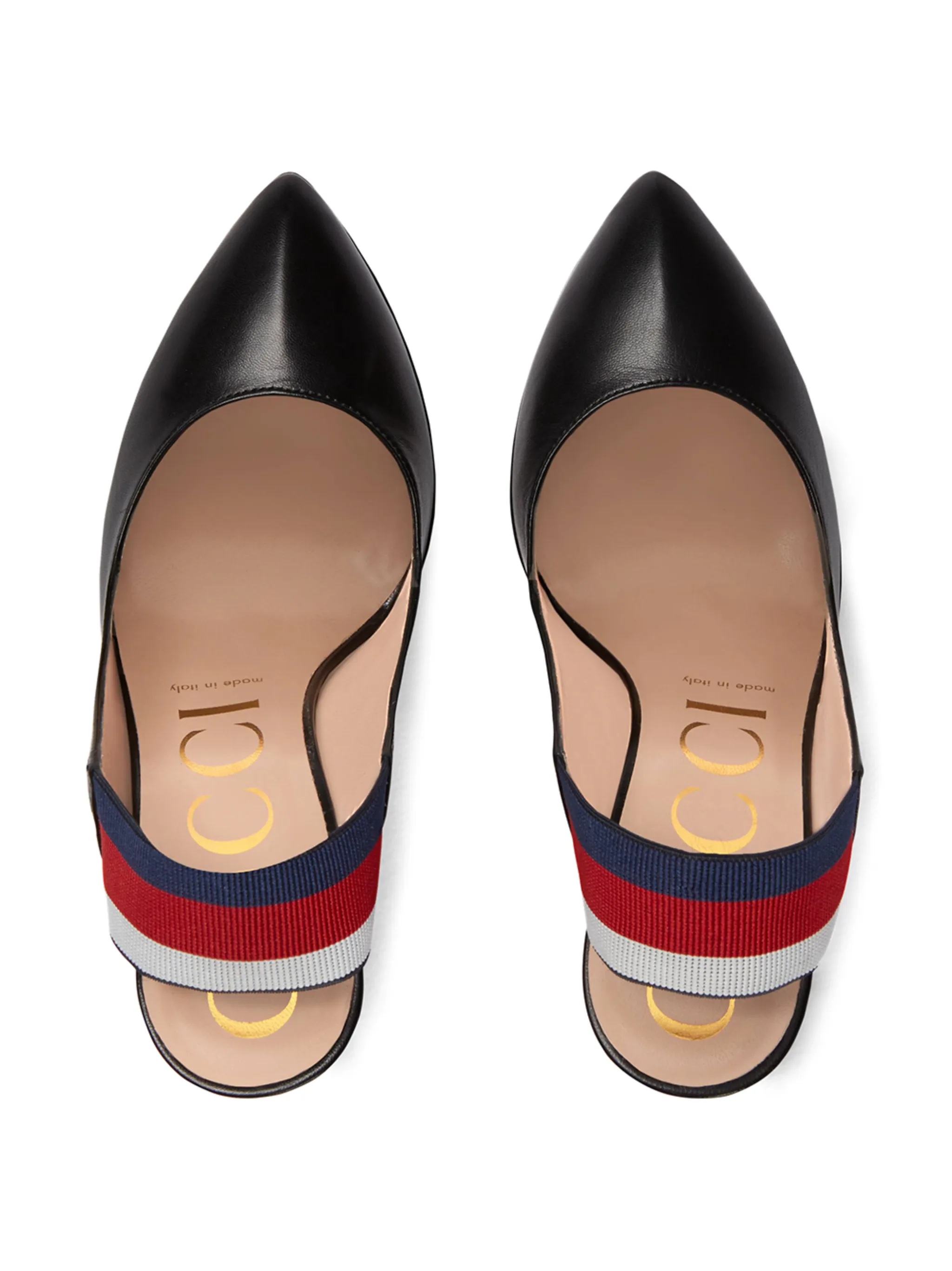 Gucci Leather Web slingback pump Eraldo FK