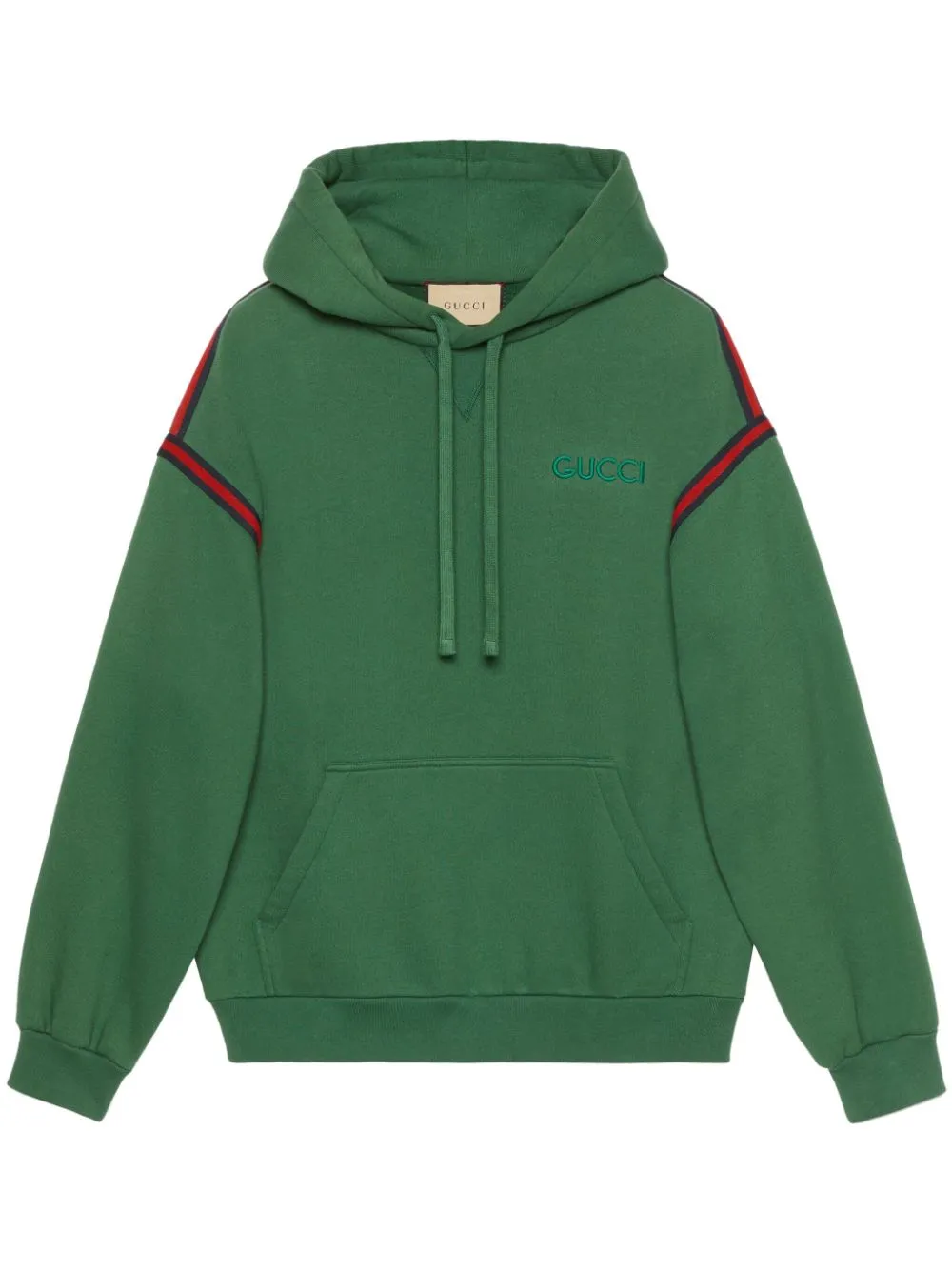 Gucci logo-embroidered cotton hoodie | Eraldo.com UK