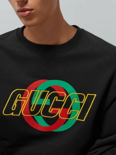 Gucci logo embroidered cotton sweatshirt Eraldo FK