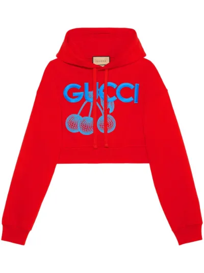 Gucci logo embroidered hoodie Eraldo UK