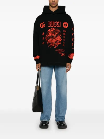 Gucci logo embroidered hoodie Eraldo SB