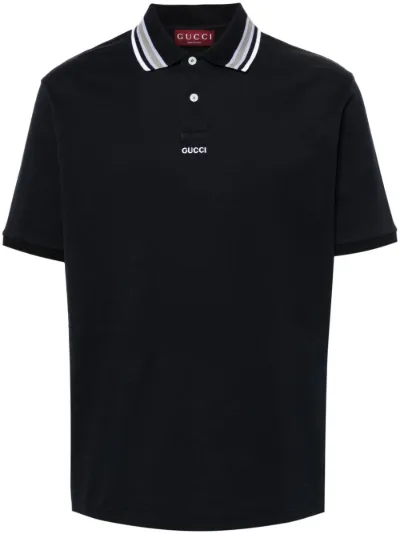 Gucci embroidered polo shirt best sale