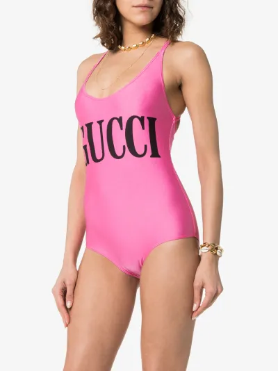 pink gucci one piece swimsuit
