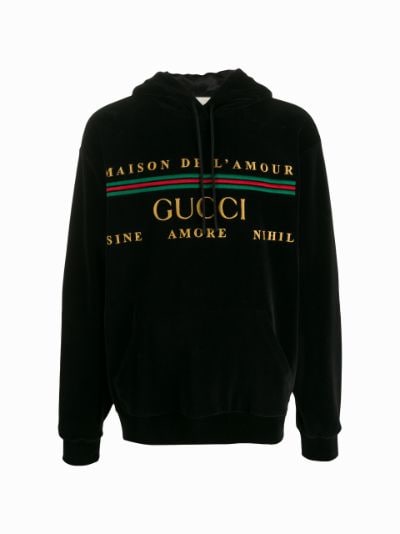 Gucci logo print hoodie Eraldo US