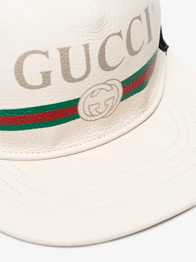 gucci leather baseball cap