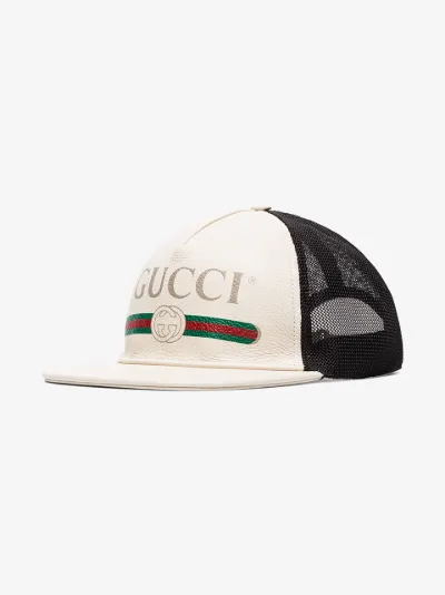 gucci leather baseball cap