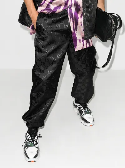 gucci monogram track pants