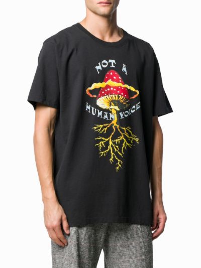 Gucci Mushroom-Print Cotton T-Shirt