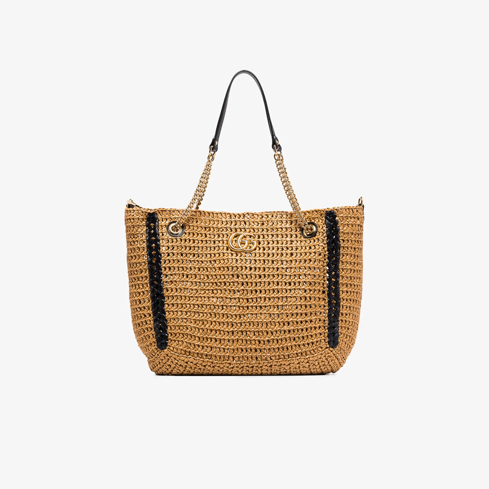 gucci straw tote