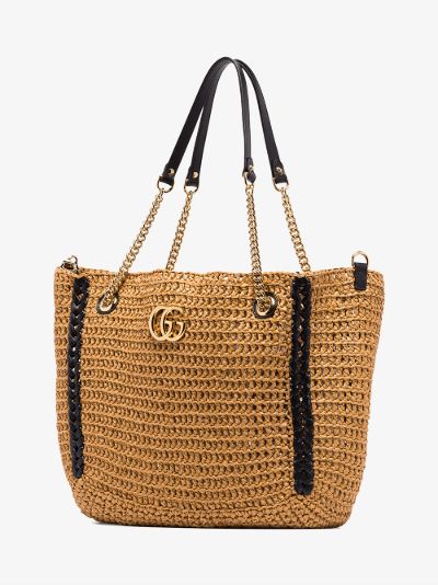 gucci straw handbag