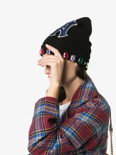 gucci yankees beanie