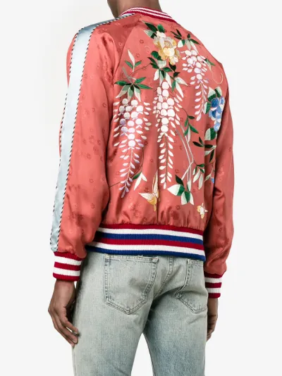 gucci floral bomber jacket