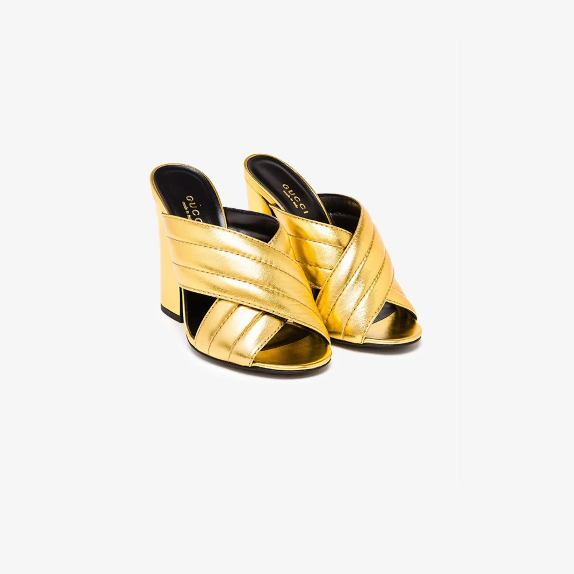 gucci yellow mules
