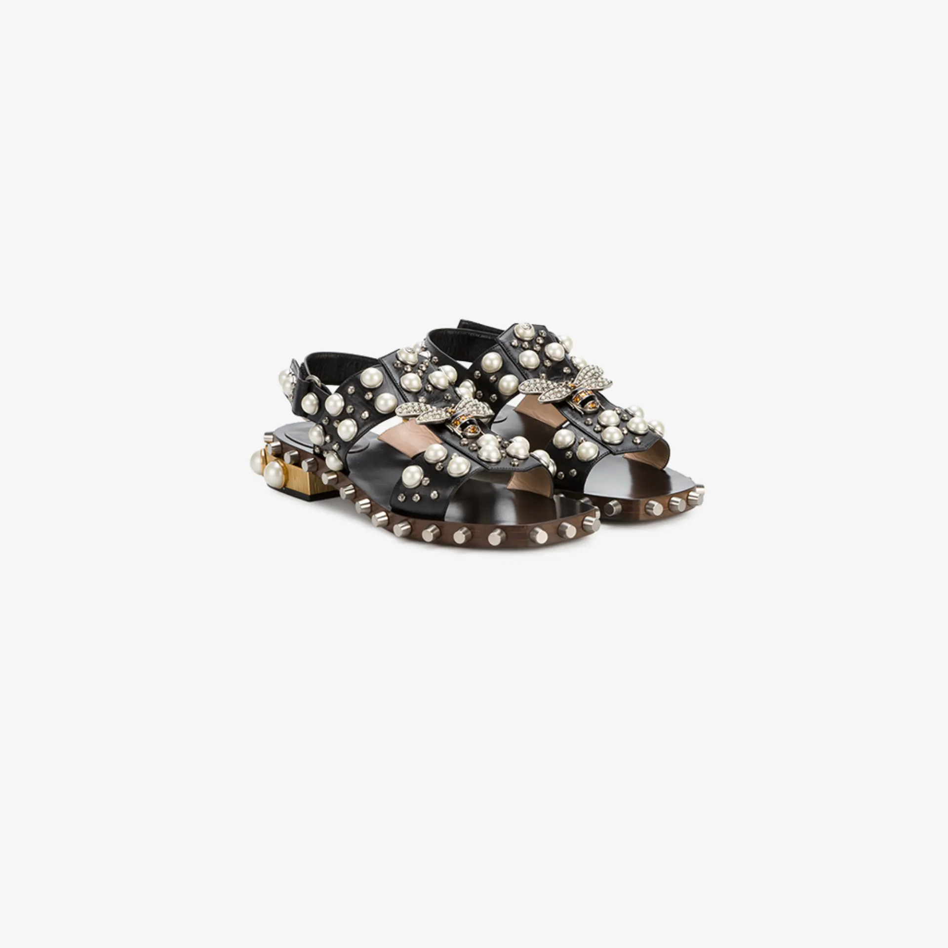 crystal studded sandals