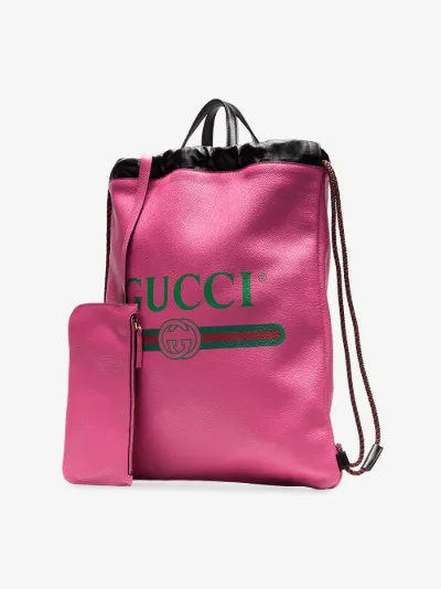 gucci logo backpack