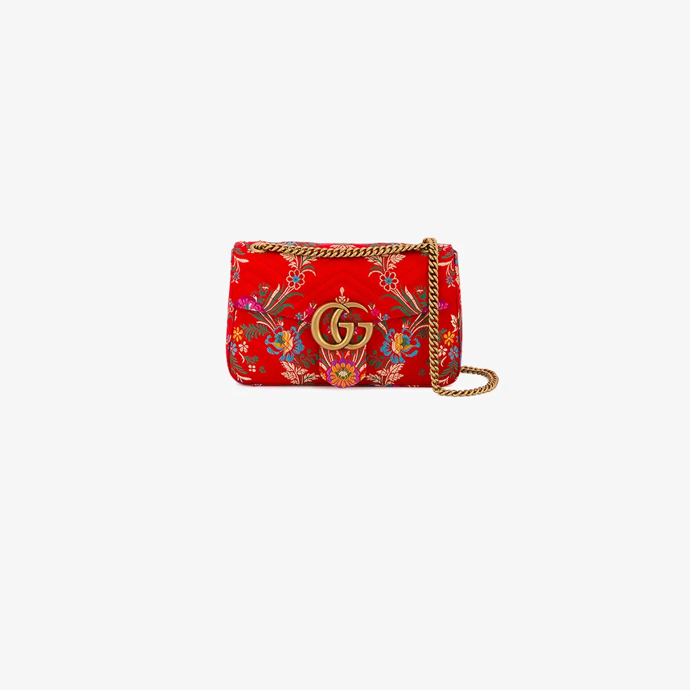 red floral gucci bag