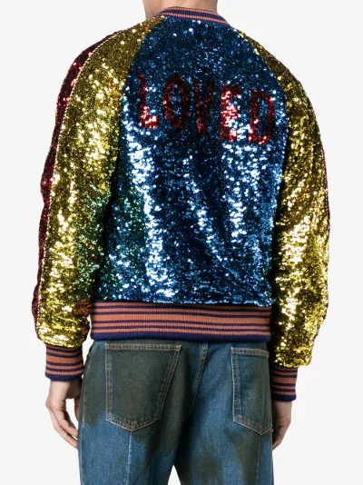 gucci sequin bomber jacket