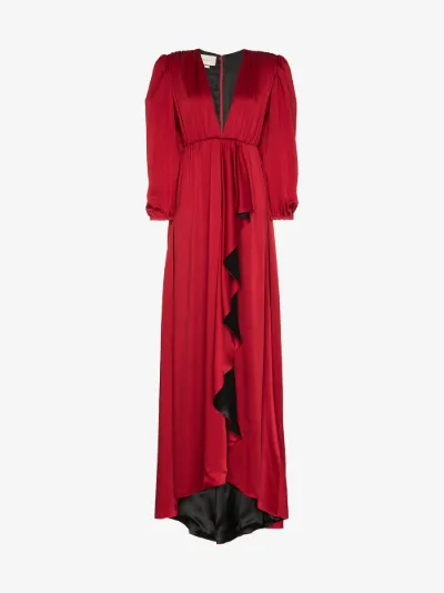 Gucci Shoulder Pad Floor Length Gown Browns Gucci Shoulder Pad Floor Length Gown
