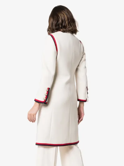 gucci white wool coat