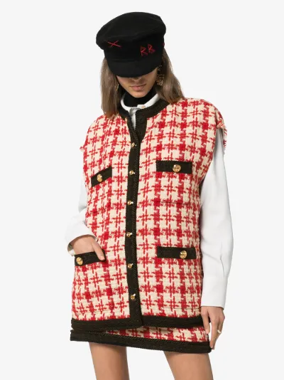 gucci tweed vest