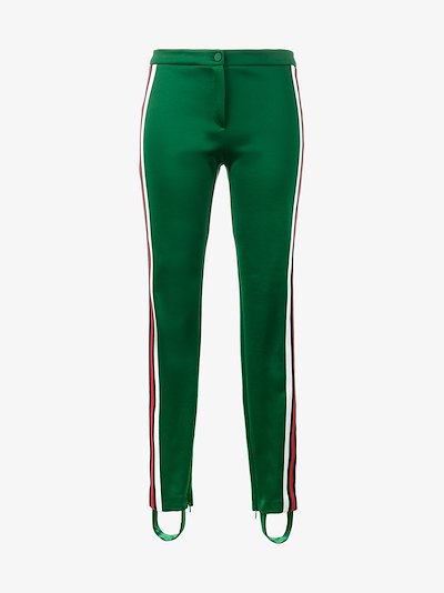 gucci striped jersey track pants