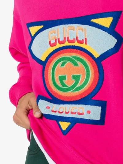 gucci 80s patch sweatshirt