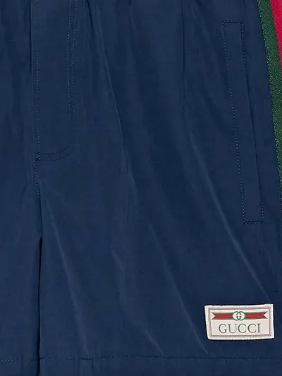 blue gucci swim shorts
