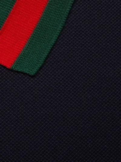 Black gucci polo with red and green collar deals