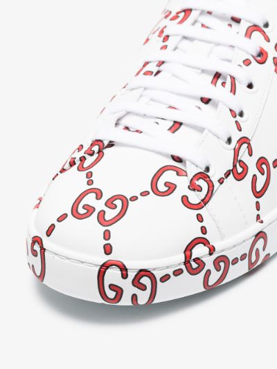 Gucci White GG Logo Ace sneakers | Browns