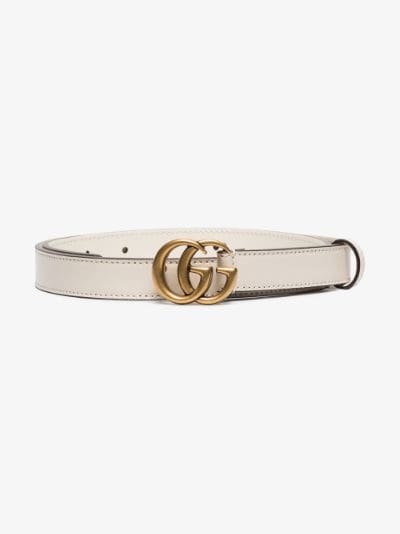 white double g gucci belt