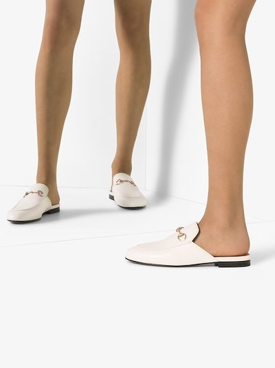 Gucci White Princetown Leather Mules | Browns
