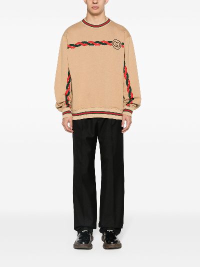 Gucci Wool blend pant with Gucci Web label | Eraldo.com US