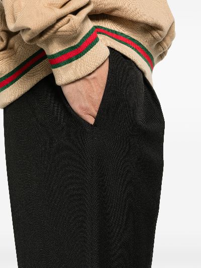 Gucci Wool blend pant with Gucci Web label | Eraldo.com US