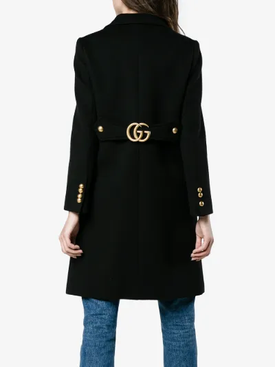 gucci wool coat double g