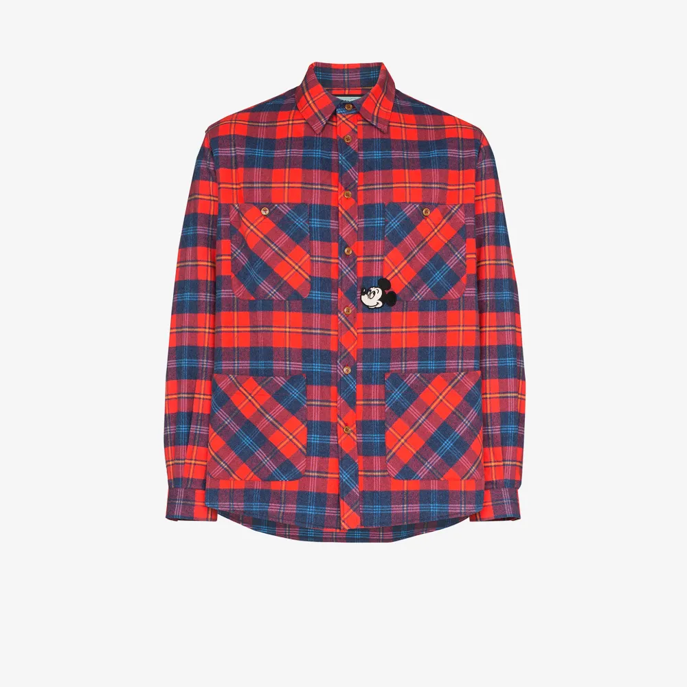 mickey mouse checkered shirt