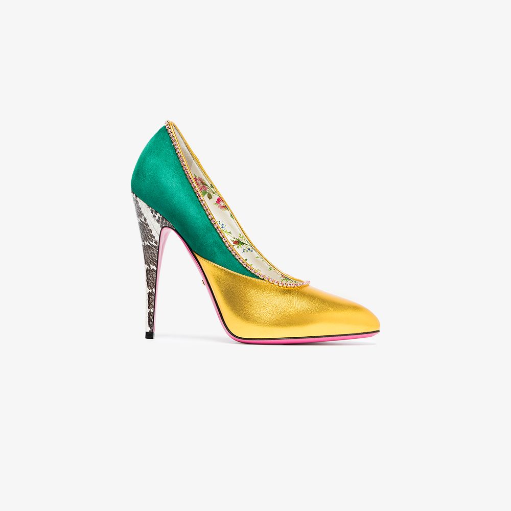 yellow gucci heels