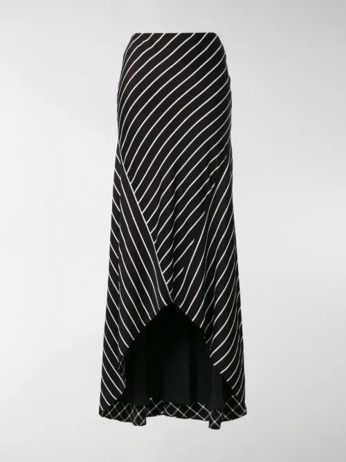 Haider Ackermann - Biais striped maxi skirt