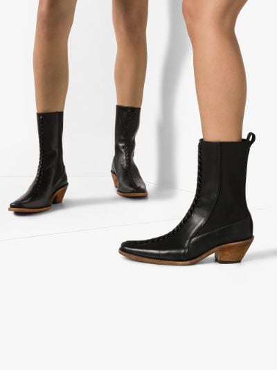 black Ela 50 leather ankle boots | Browns