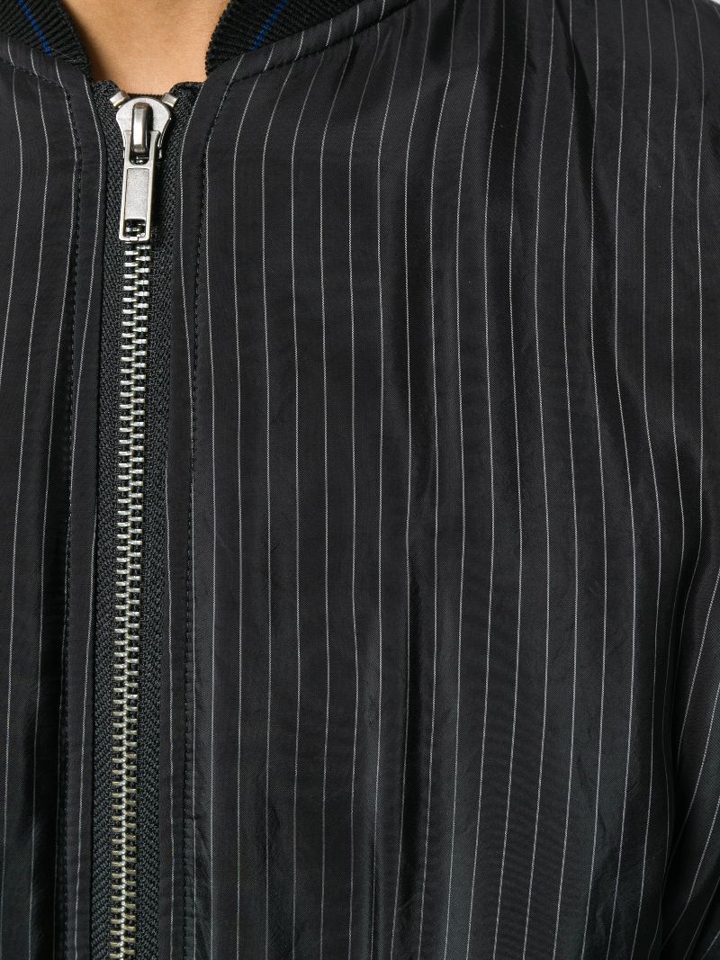 black striped bomber jacket