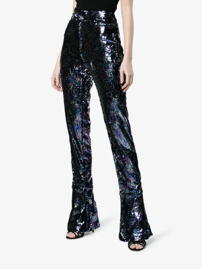 high waisted sequin trousers